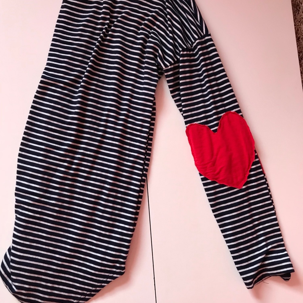 Heart ❤️ on my sleeve striped top